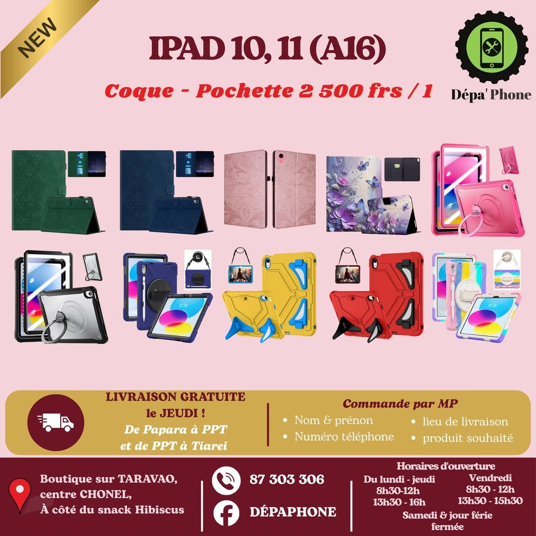 Coques et pochettes pour iPad 10 et 11