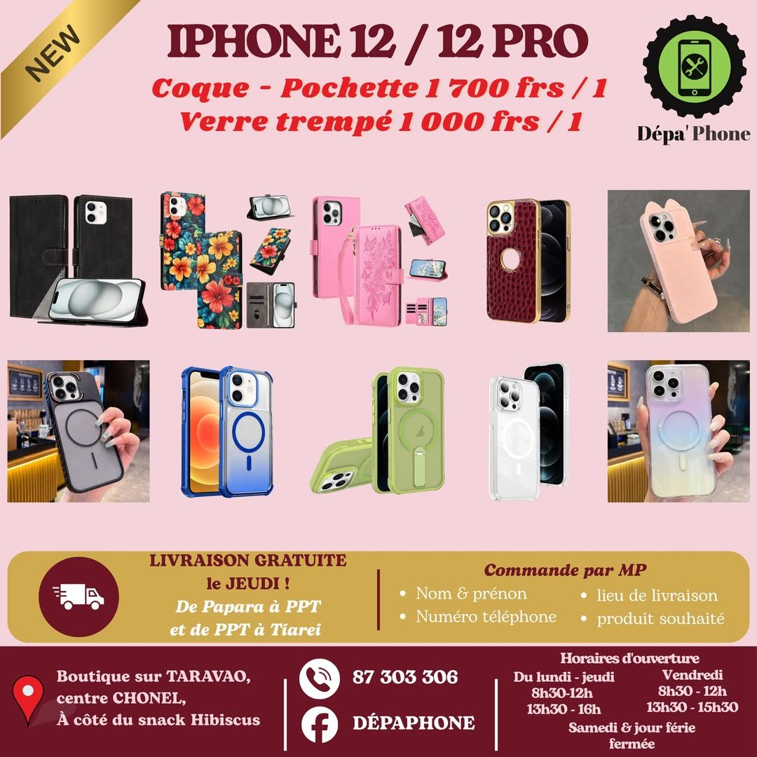 Coques et pochettes pour iPhone 12 et 12 Pro